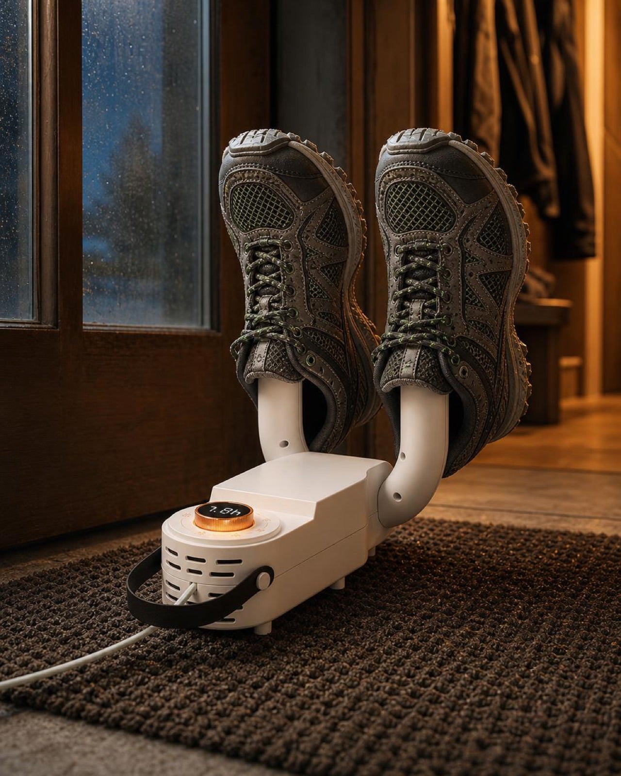 Las mismas zapatillas secándose en el secador Secora